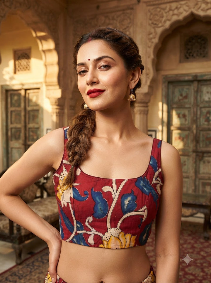 Artisan Aura kalamkari-Designer Blouse