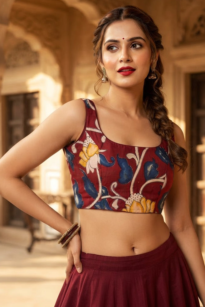 Artisan Aura kalamkari-Designer Blouse