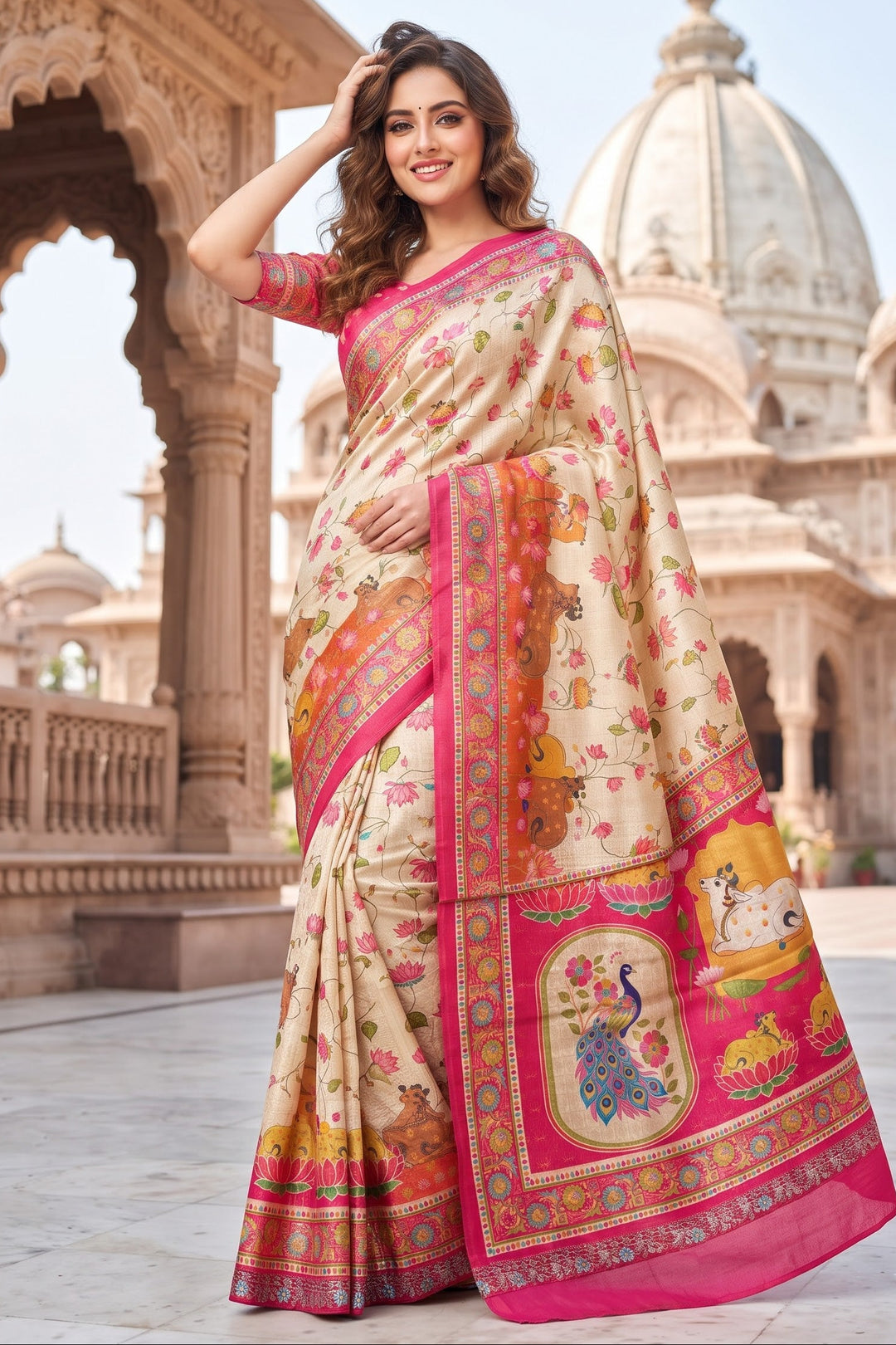 Madhabh Maya Designer  Banarasi Dola Silk Saree