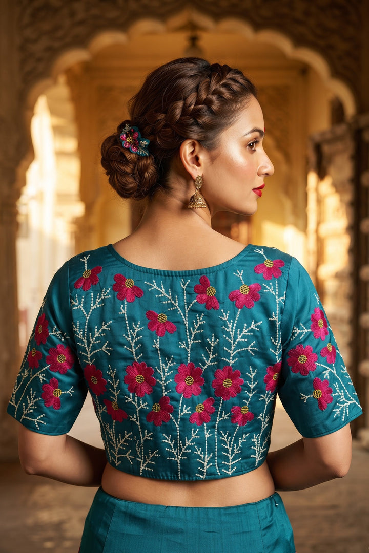 Daisy Enchant Vichitra Silk Blouse