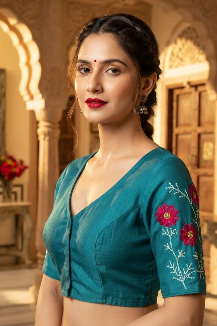 Daisy Enchant Vichitra Silk Blouse