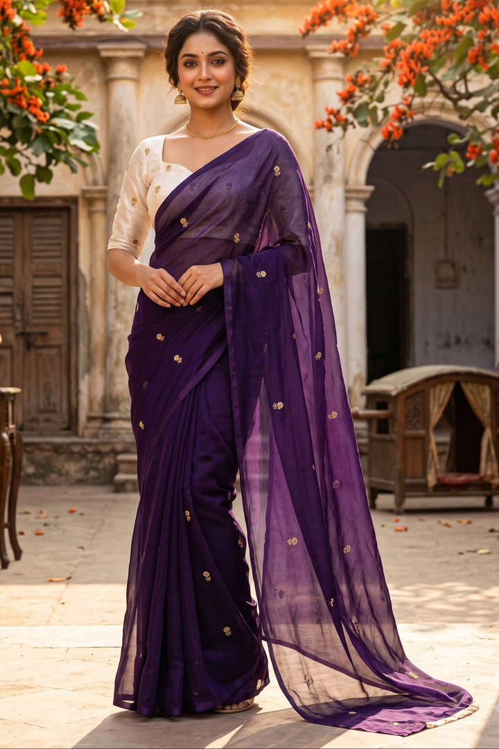 Peacebeam Satin Silk Saree