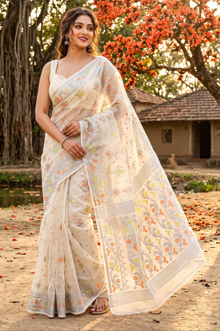Raag Dhumketu Dhakai Jamdani Saree