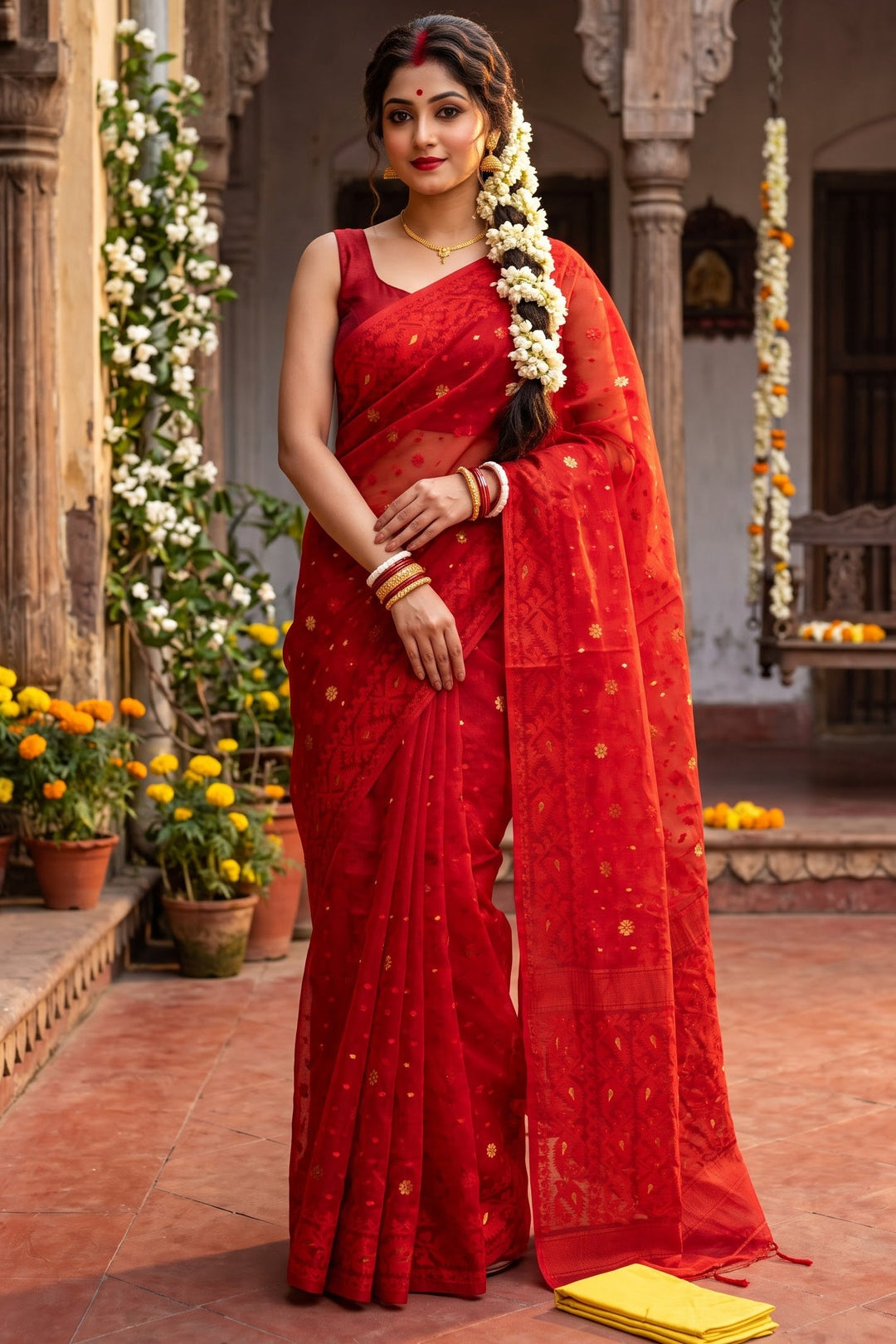 SurTara Dhakai Jamdani Saree
