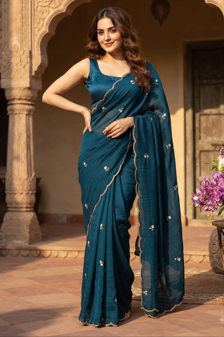 Glam Crush Rangoli Silk Saree