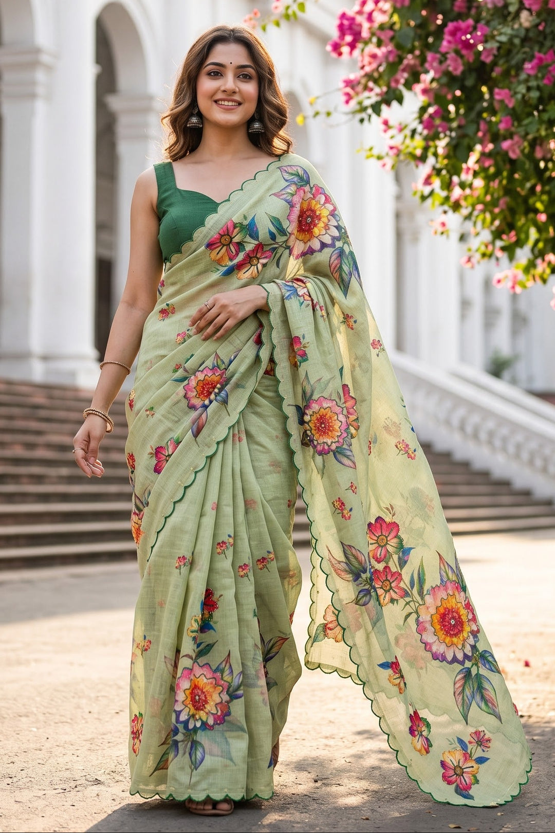Phool Power  Cotton Saree