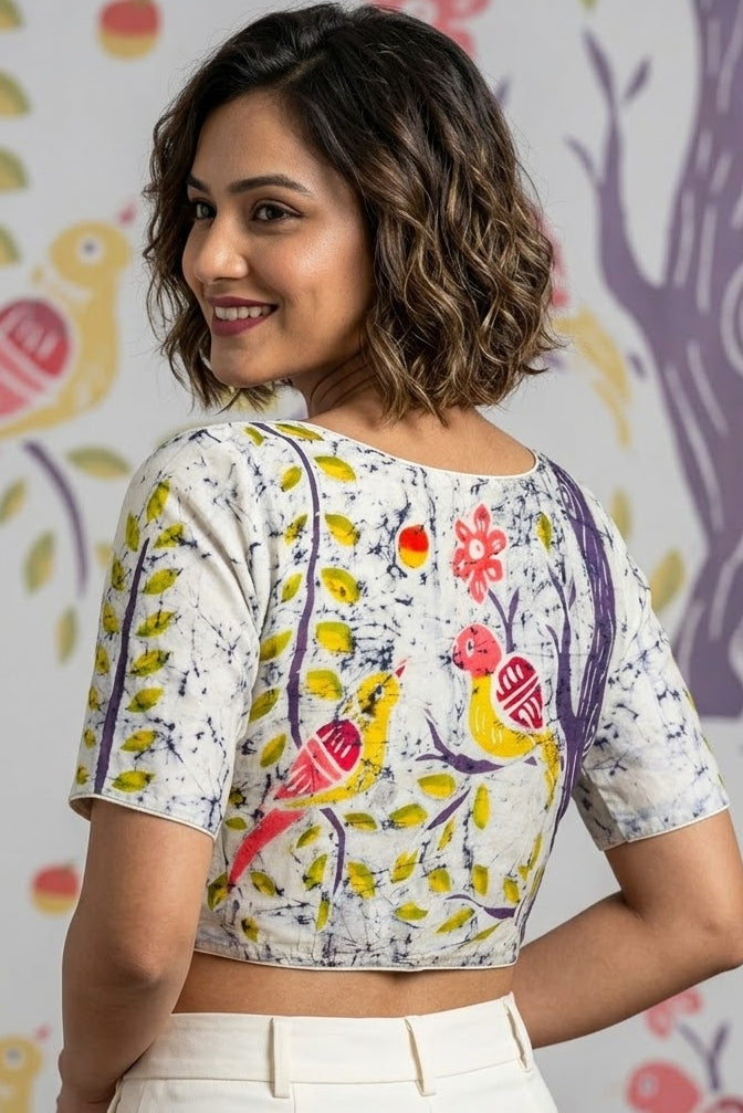 Song of the Sparrow – Batik Designer Blouse