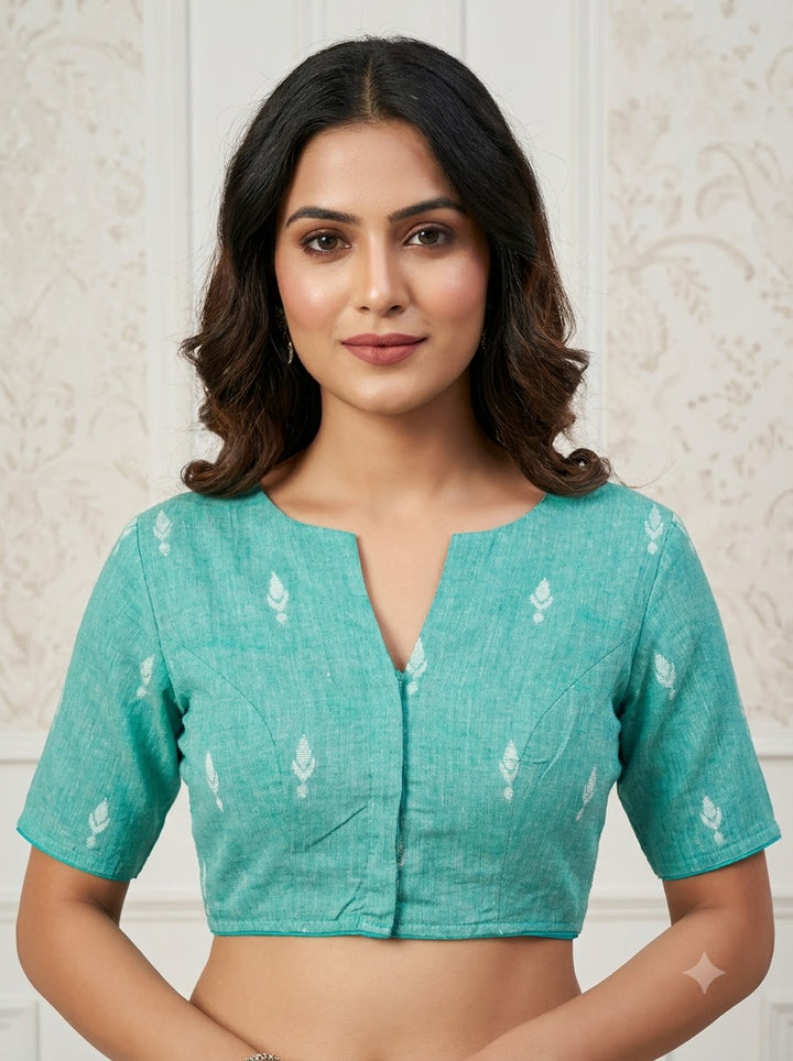 The Graceful Scholar Punjabi Collar Blouse