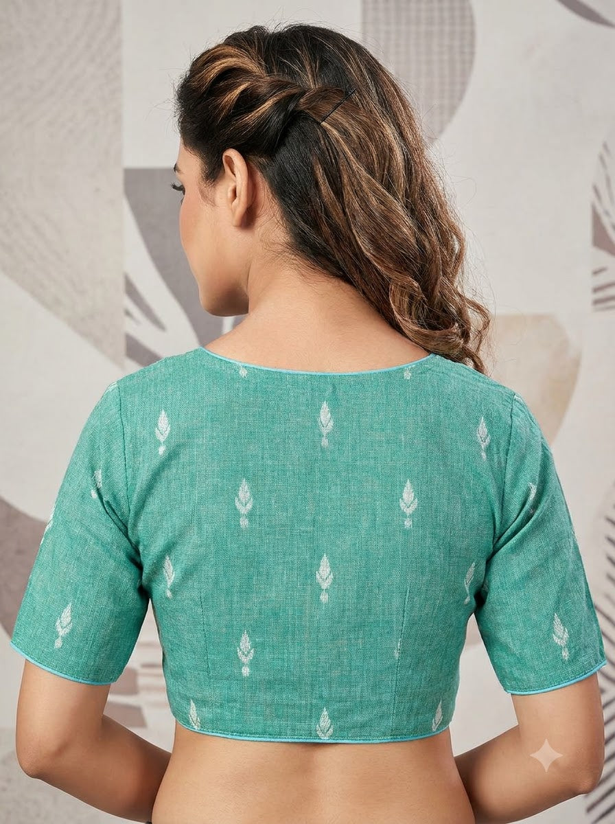 The Graceful Scholar Punjabi Collar Blouse