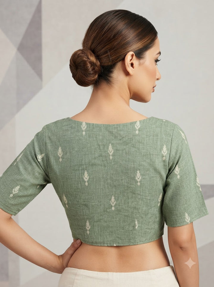 The Graceful Scholar Punjabi Collar Blouse
