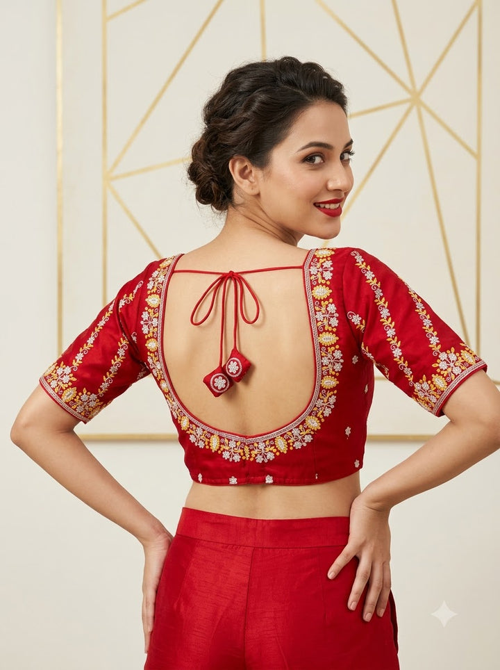 Fashion Fever Vichitra Silk Blouse