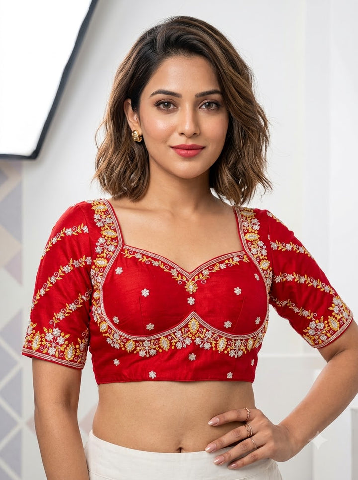 Fashion Fever Vichitra Silk Blouse