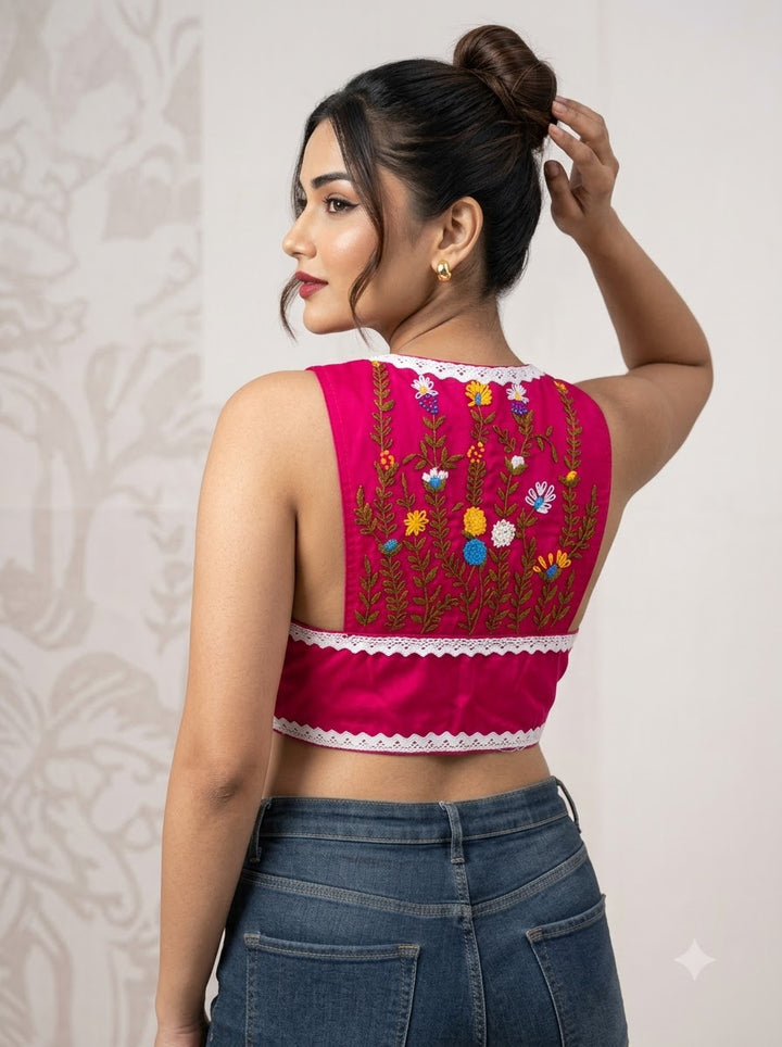 Magical Lace Work - Designer Blouse