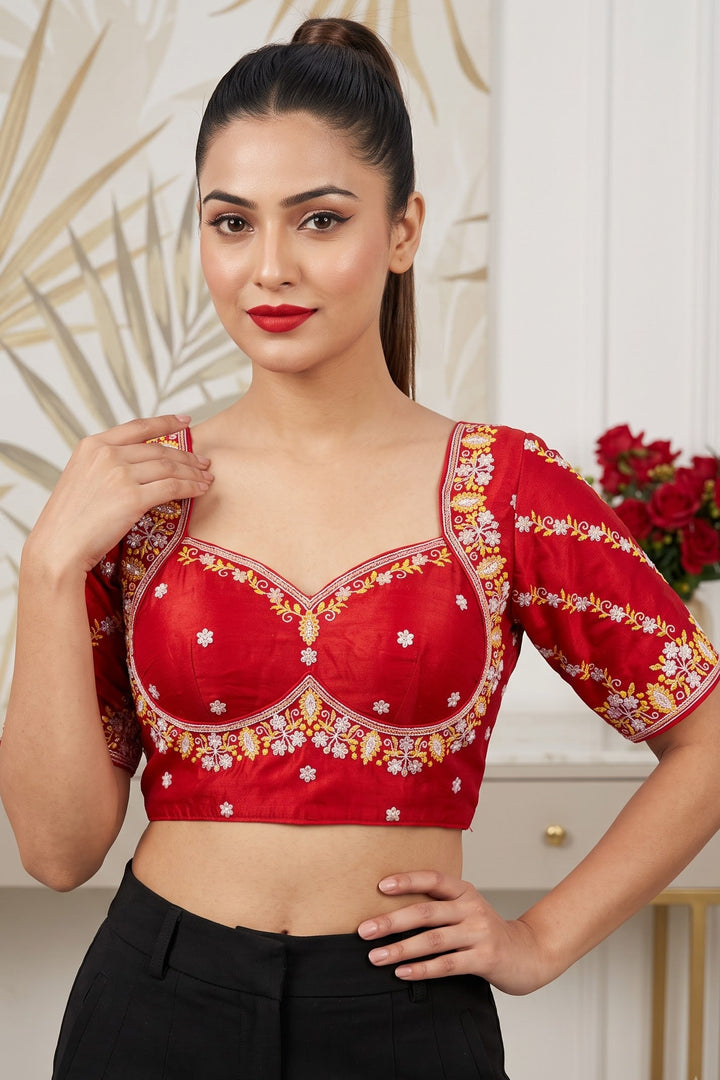 Fashion Fever Vichitra Silk Blouse