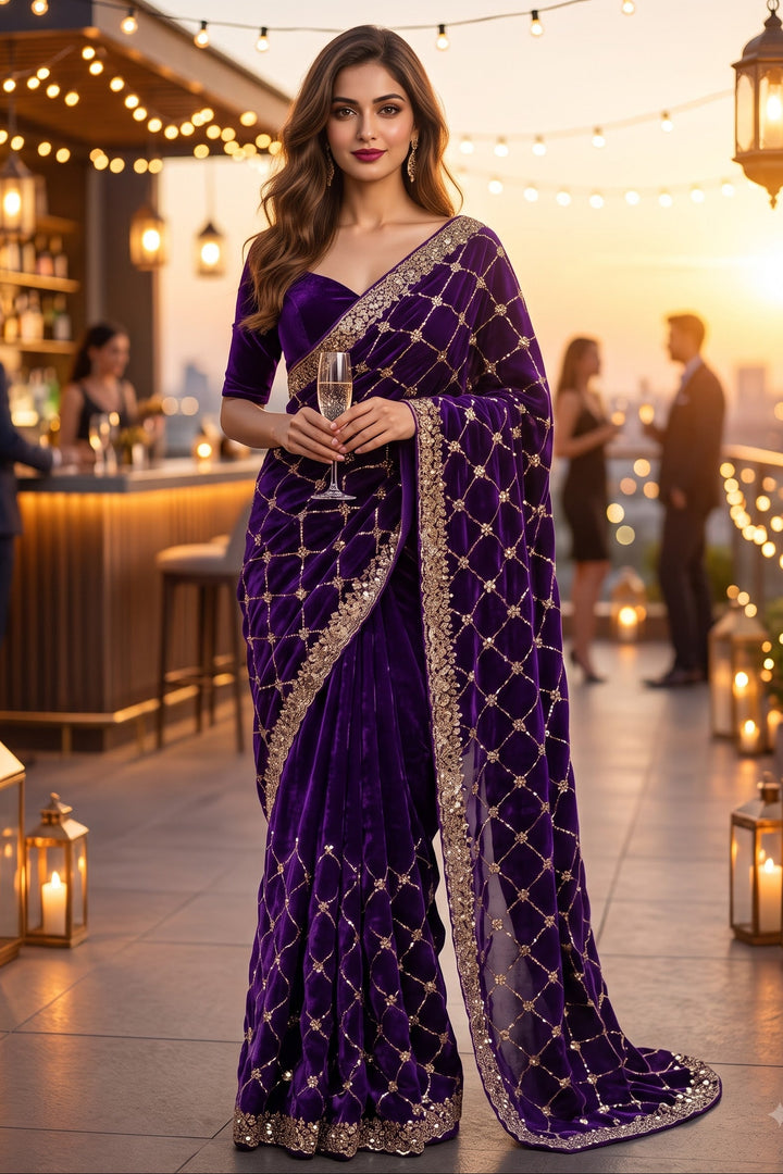 Spotlight Queen Silk Saree with Cutdana Work