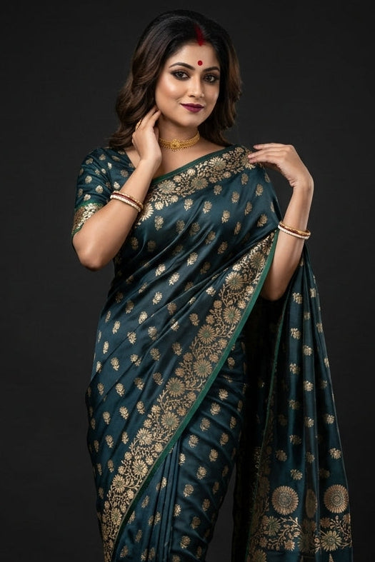 Flowy Magic (Satin Silk Saree)