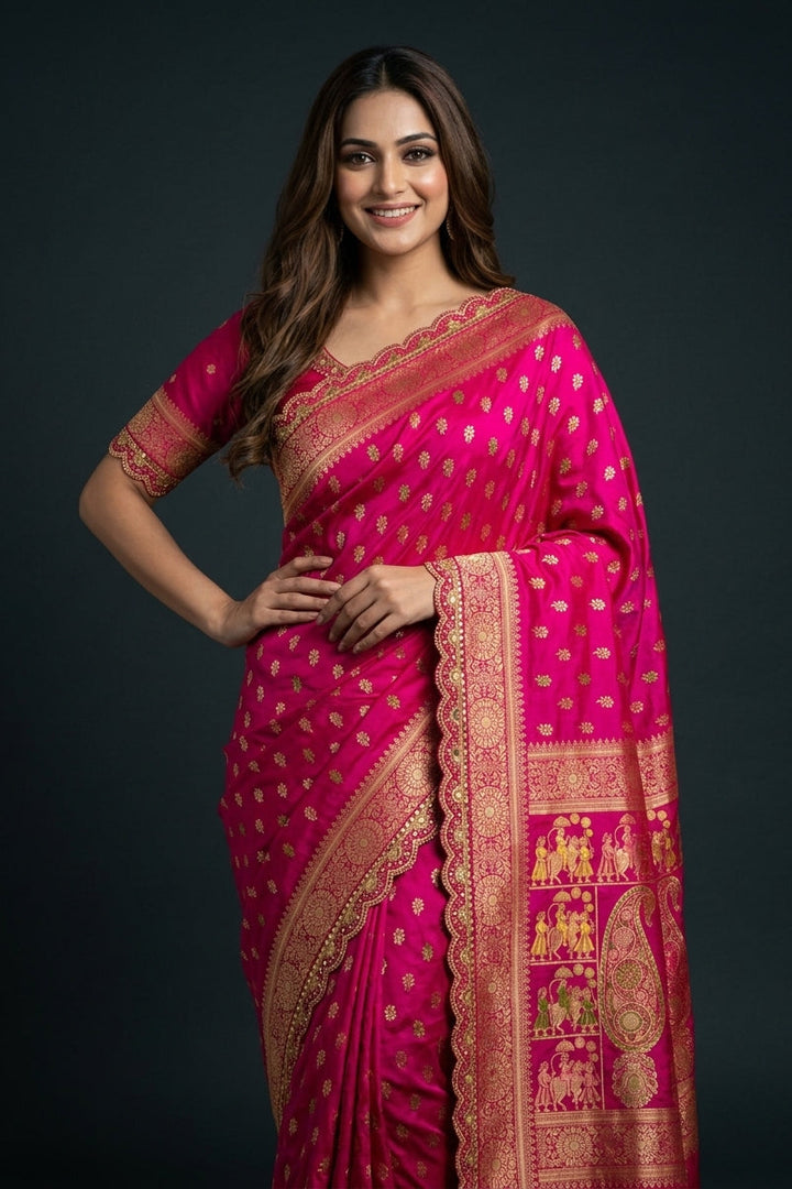 Springs Shade Khaddi Dolla Silk Saree