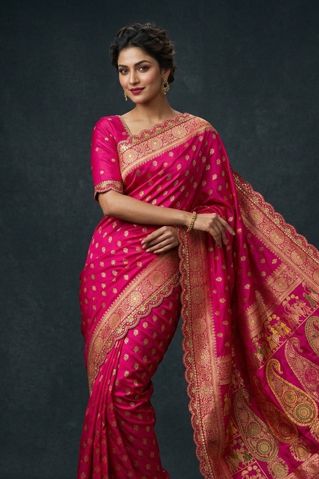 Springs Shade Khaddi Dolla Silk Saree