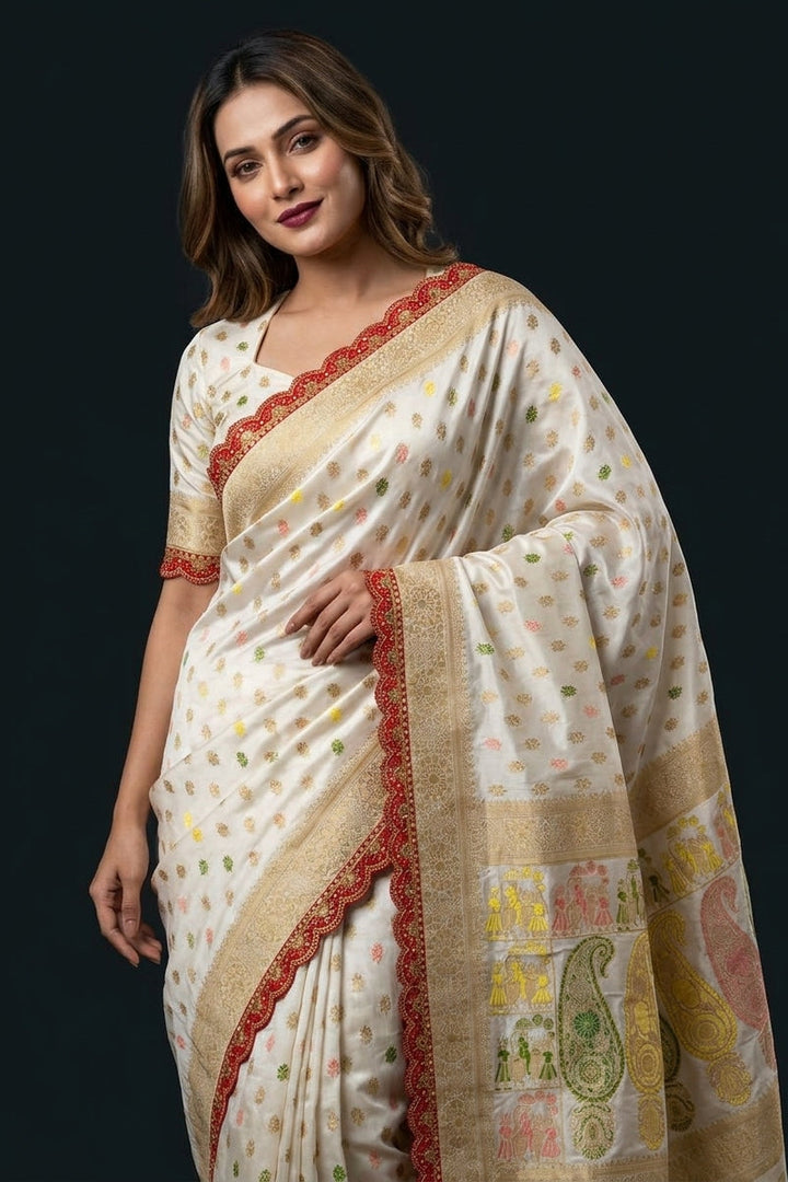 Springs Shade Khaddi Dolla Silk Saree
