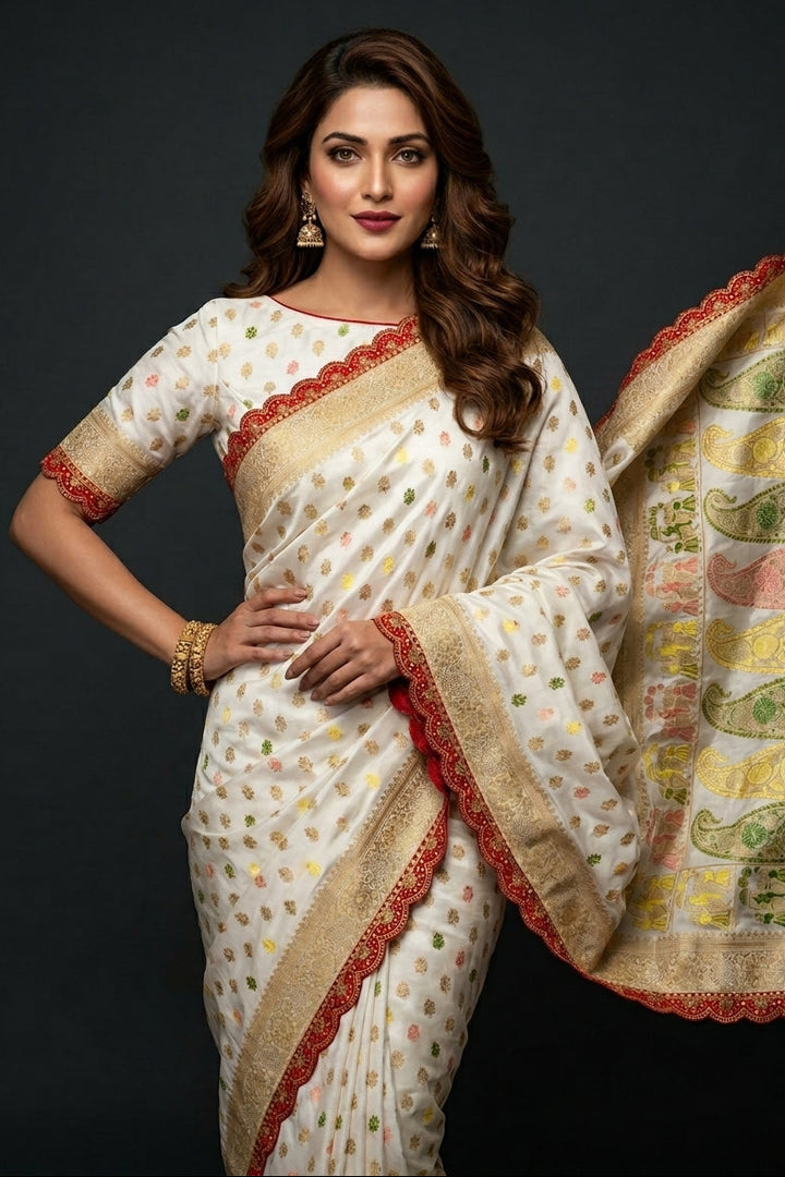 Springs Shade Khaddi Dolla Silk Saree