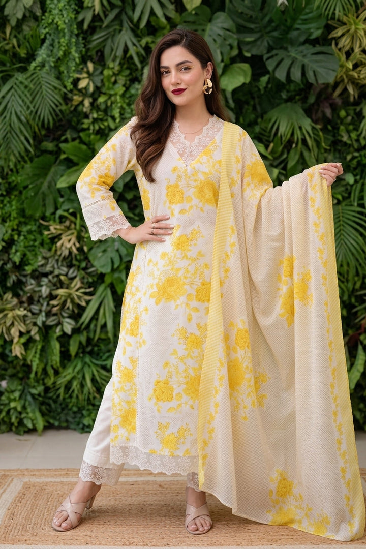 Daisy Dew Ensemble Cotton Kurti Set