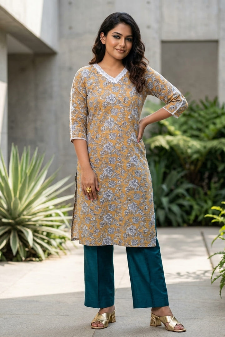 Shimmer Shrut Pure Cotton Kurti