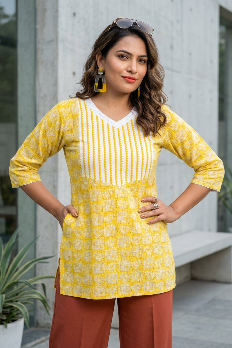 Sunny Side Cotton Kurti