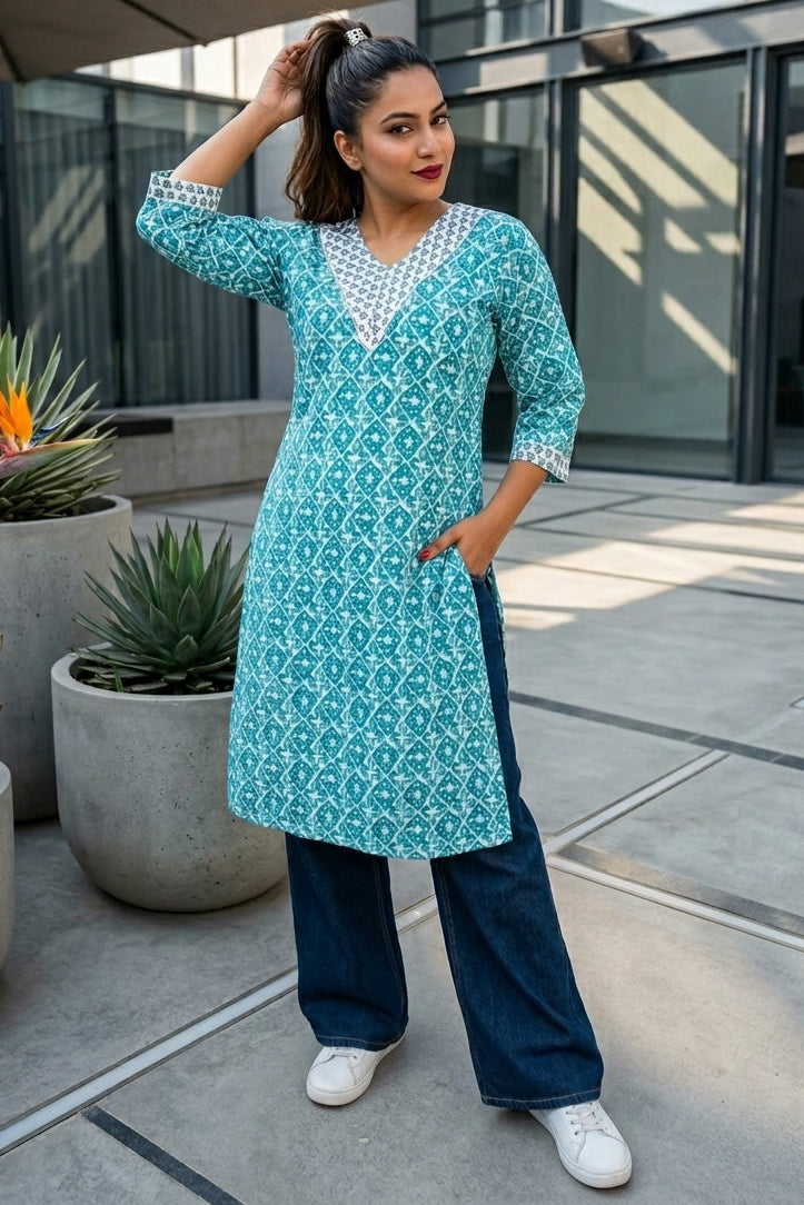 Summer Crush Cotton Kurti