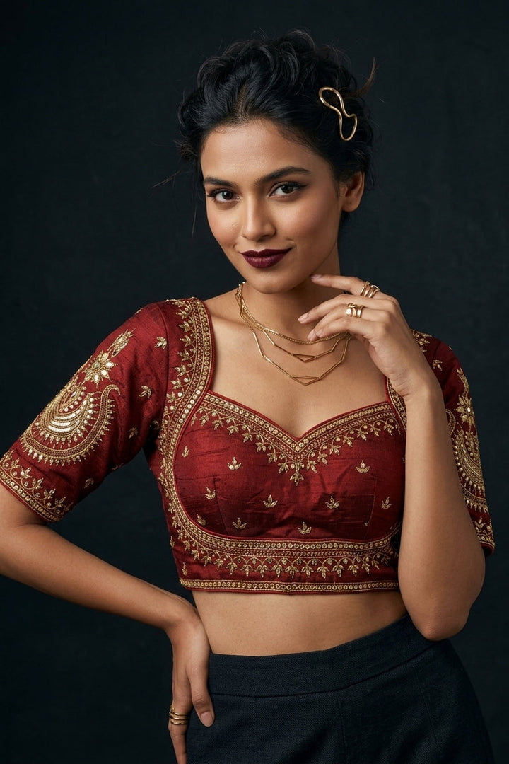 Madhuri Vichitra Silk Blouse