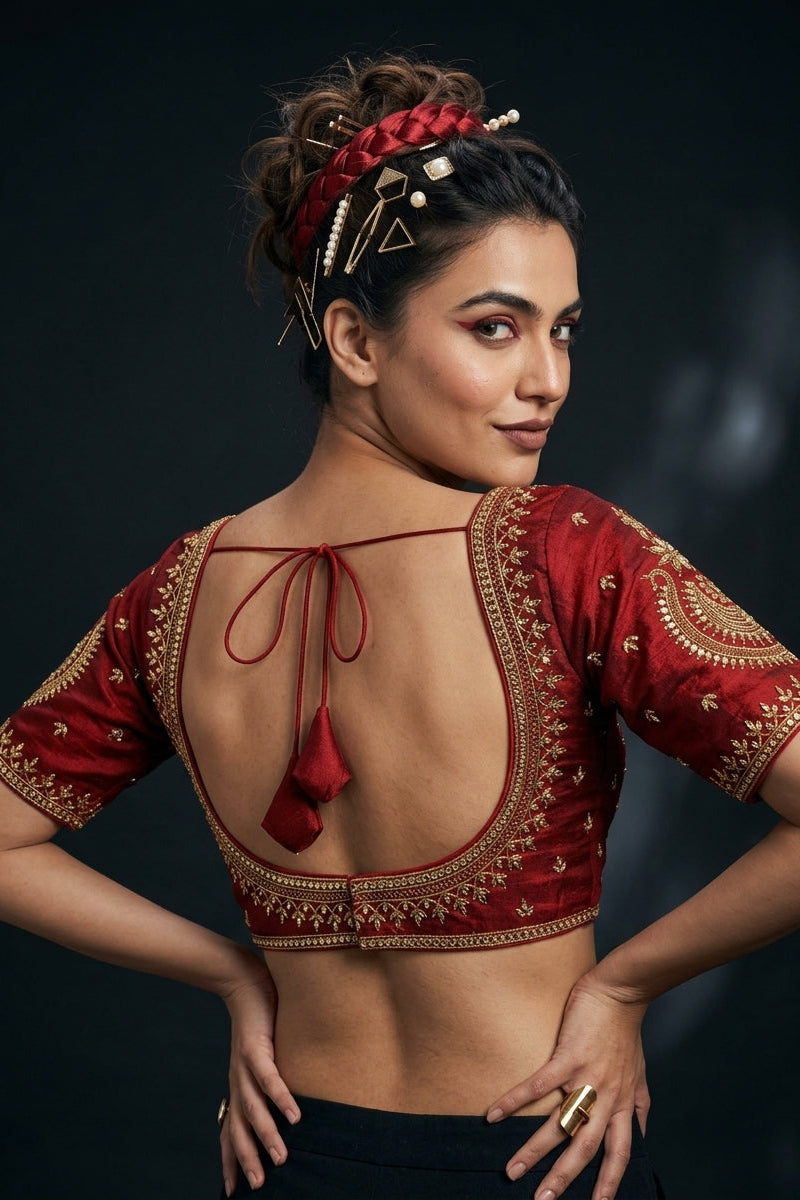 Madhuri Vichitra Silk Blouse