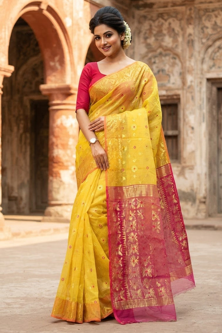 Bibhuti Dhakai Jamdani Saree
