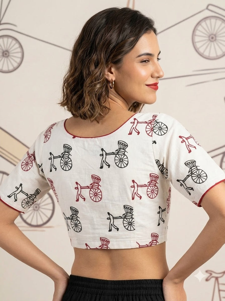 Signature Print Cotton Blouse