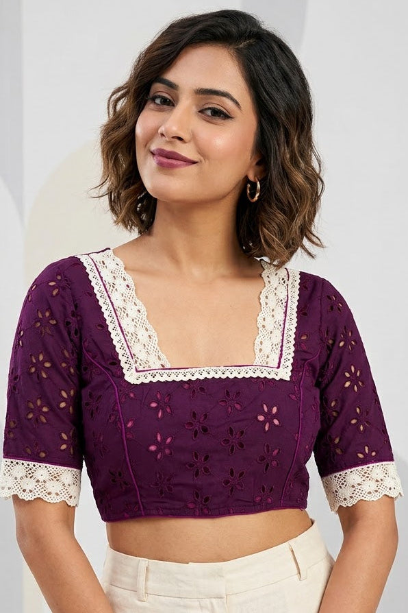 Hakoba Heritage Lace Designer Blouse