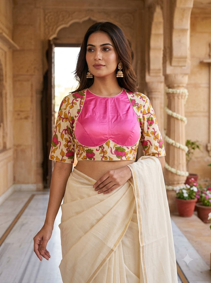 Floral Flex Kalamkari Blouse