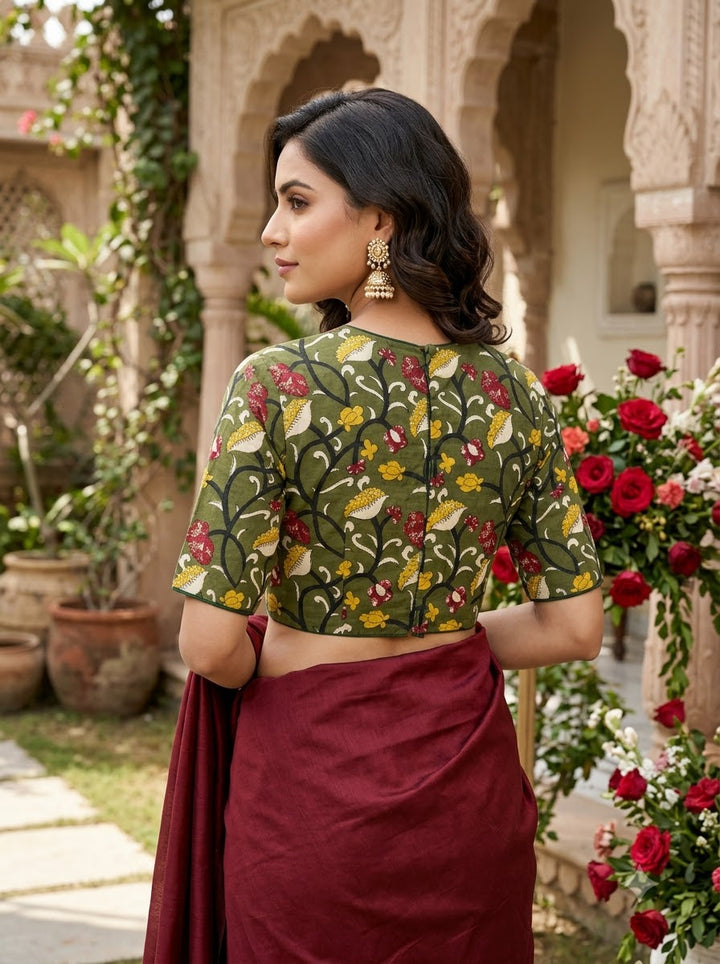Floral Flex Kalamkari Blouse