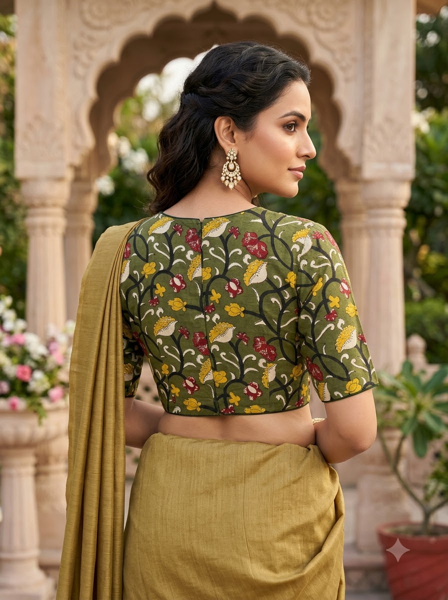 Floral Flex Kalamkari Blouse