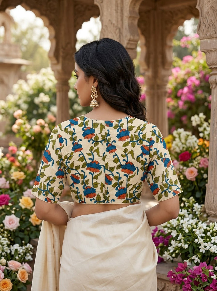 Floral Flex Kalamkari Blouse