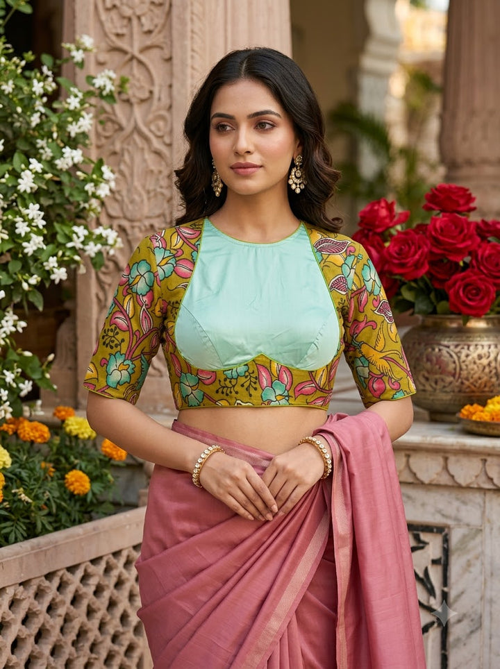 Floral Flex Kalamkari Blouse