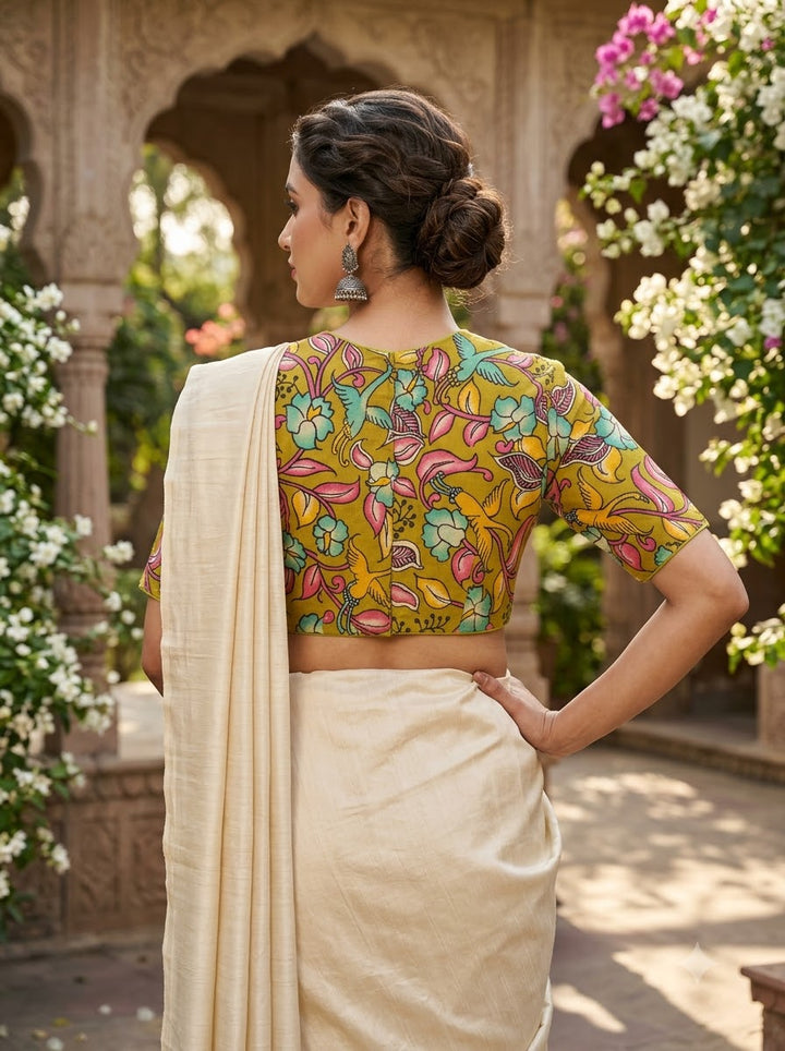 Floral Flex Kalamkari Blouse