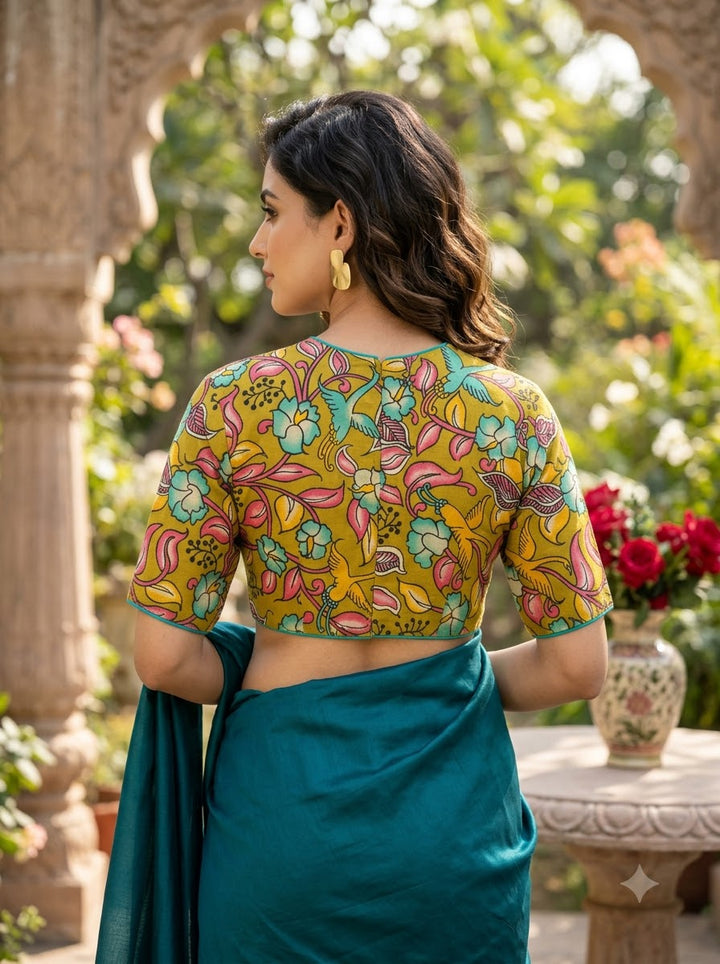 Floral Flex Kalamkari Blouse