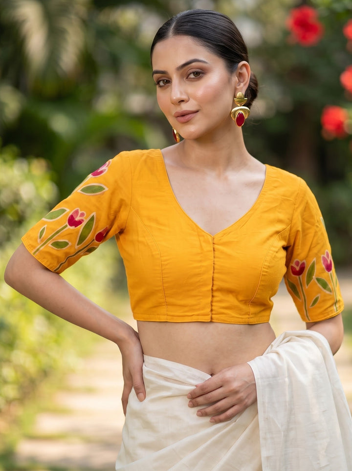 Tulip Charm Batik Blouse
