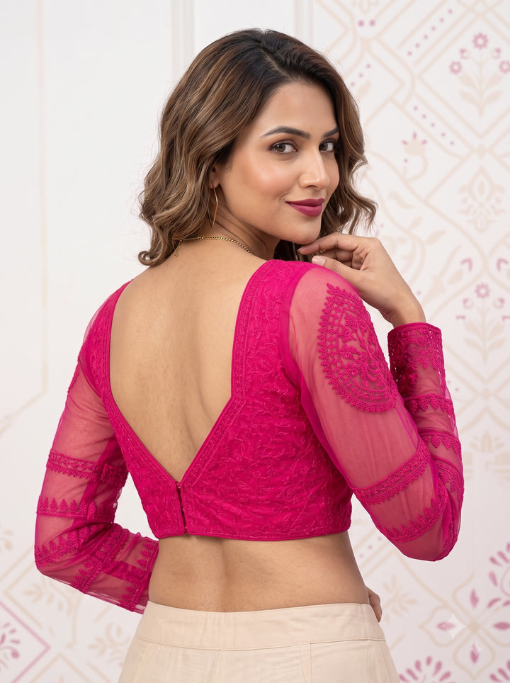 Inspired by Royal Grace Organza Embroidered Blouse