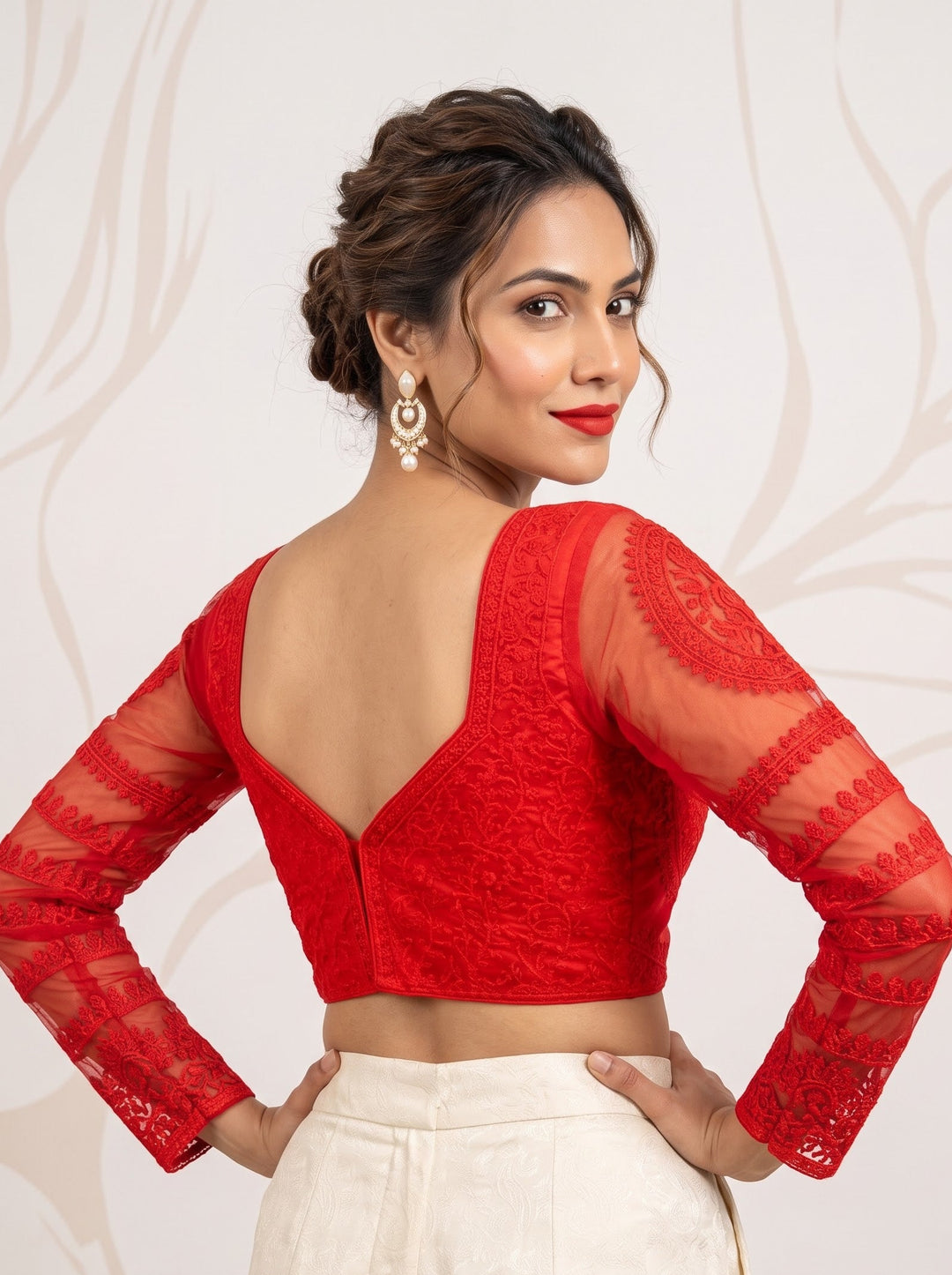 Inspired by Royal Grace Organza Embroidered Blouse