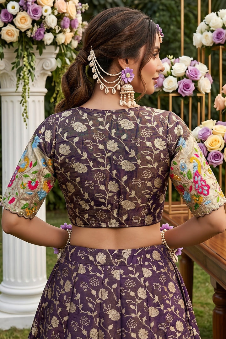 Language of Flowers – Designer Tissue Jacquard Blouse