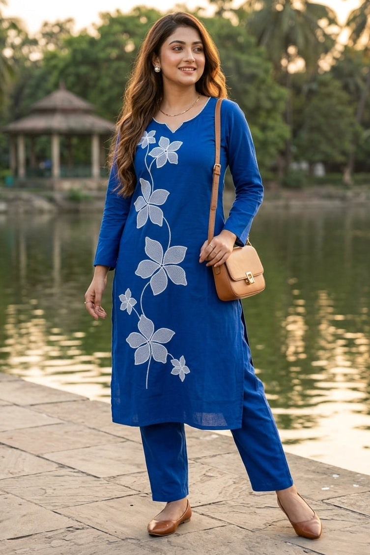 Beauty Of Flowers- Cotton Coord Set