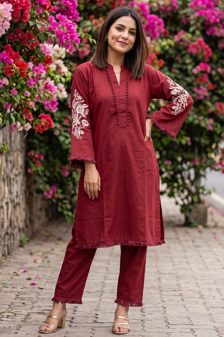 Sunset Breeze Cotton Kurti Set