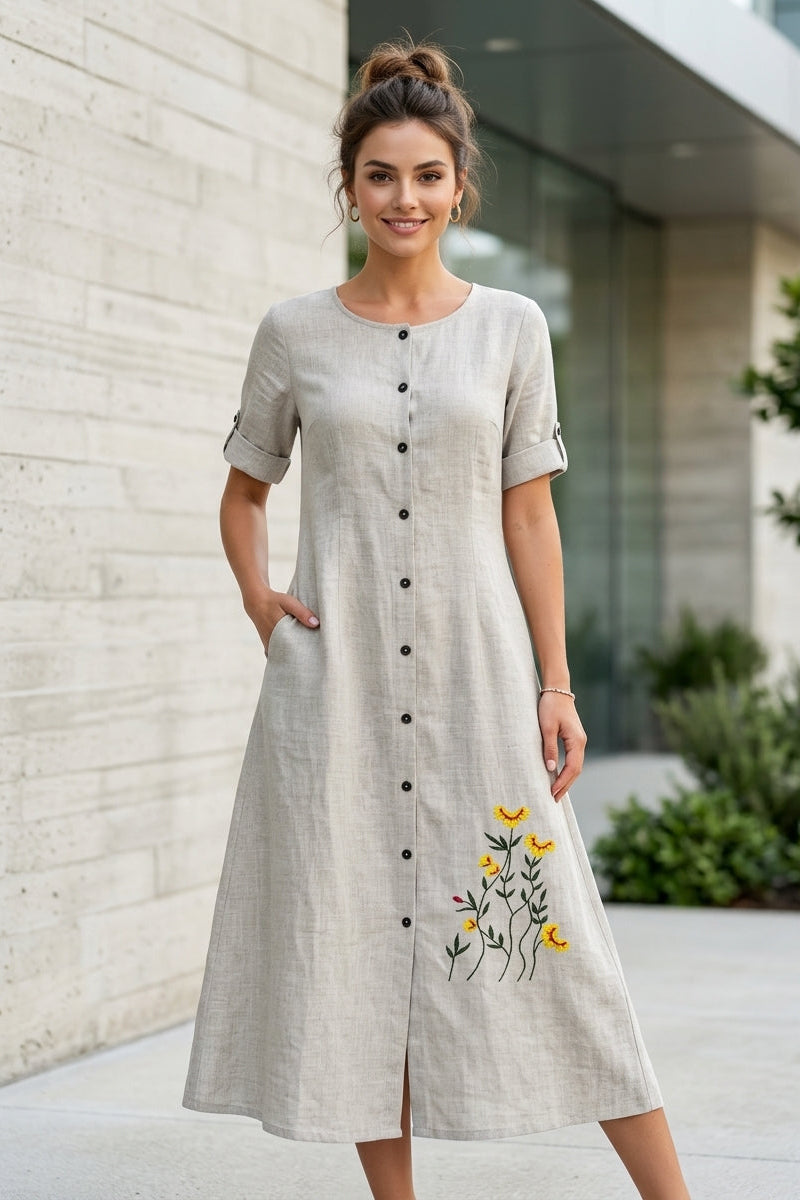 Stay on Trendy- Cotton One Piece Dress