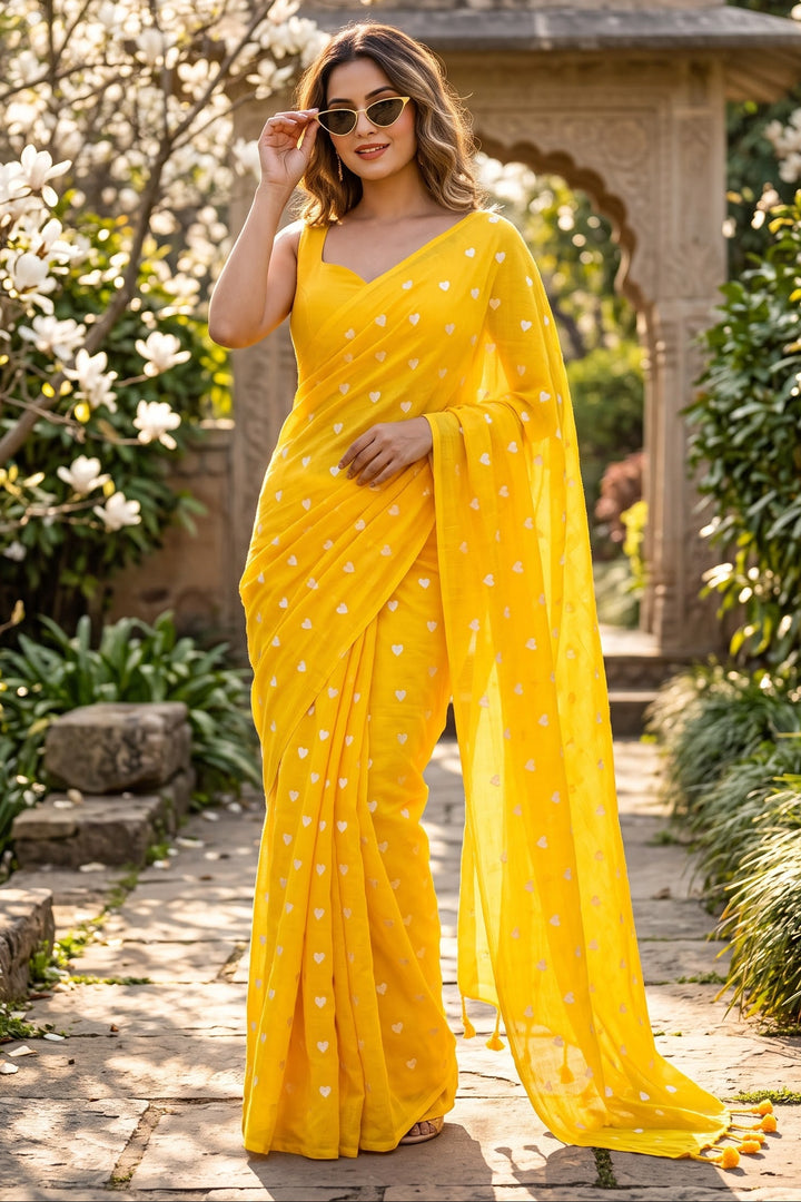Endless Love – Khadi Cotton Embroidery Saree