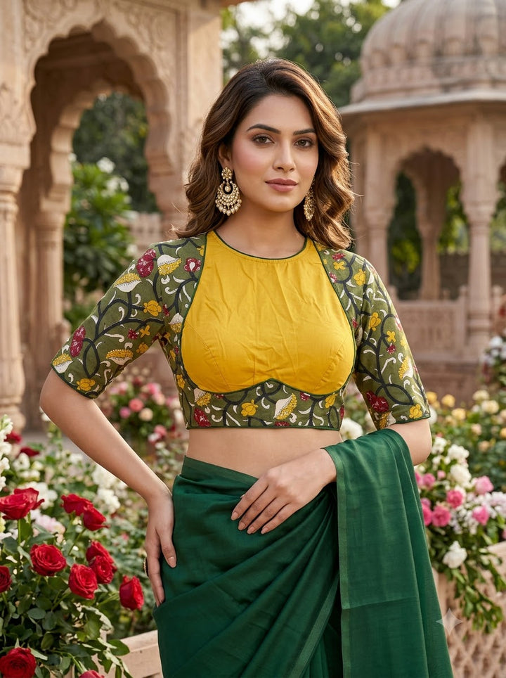 Floral Flex Kalamkari Blouse