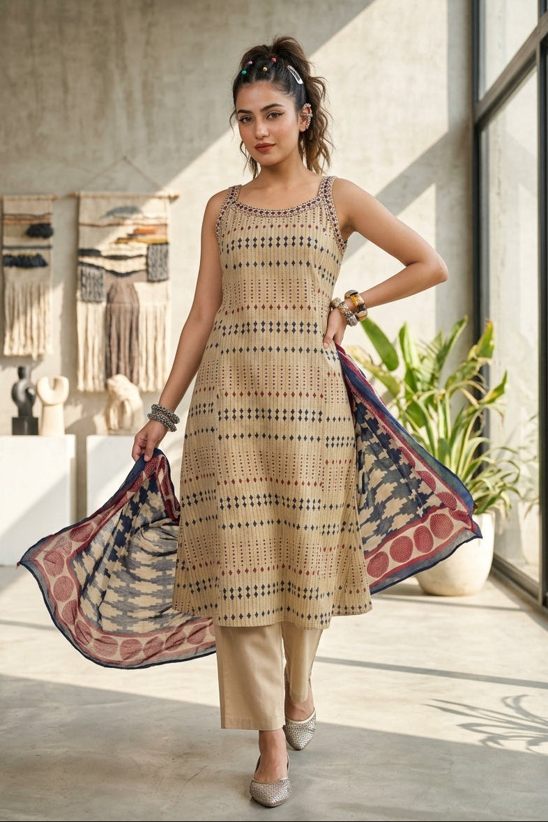 Fashion Vibes Cotton Kurti Set